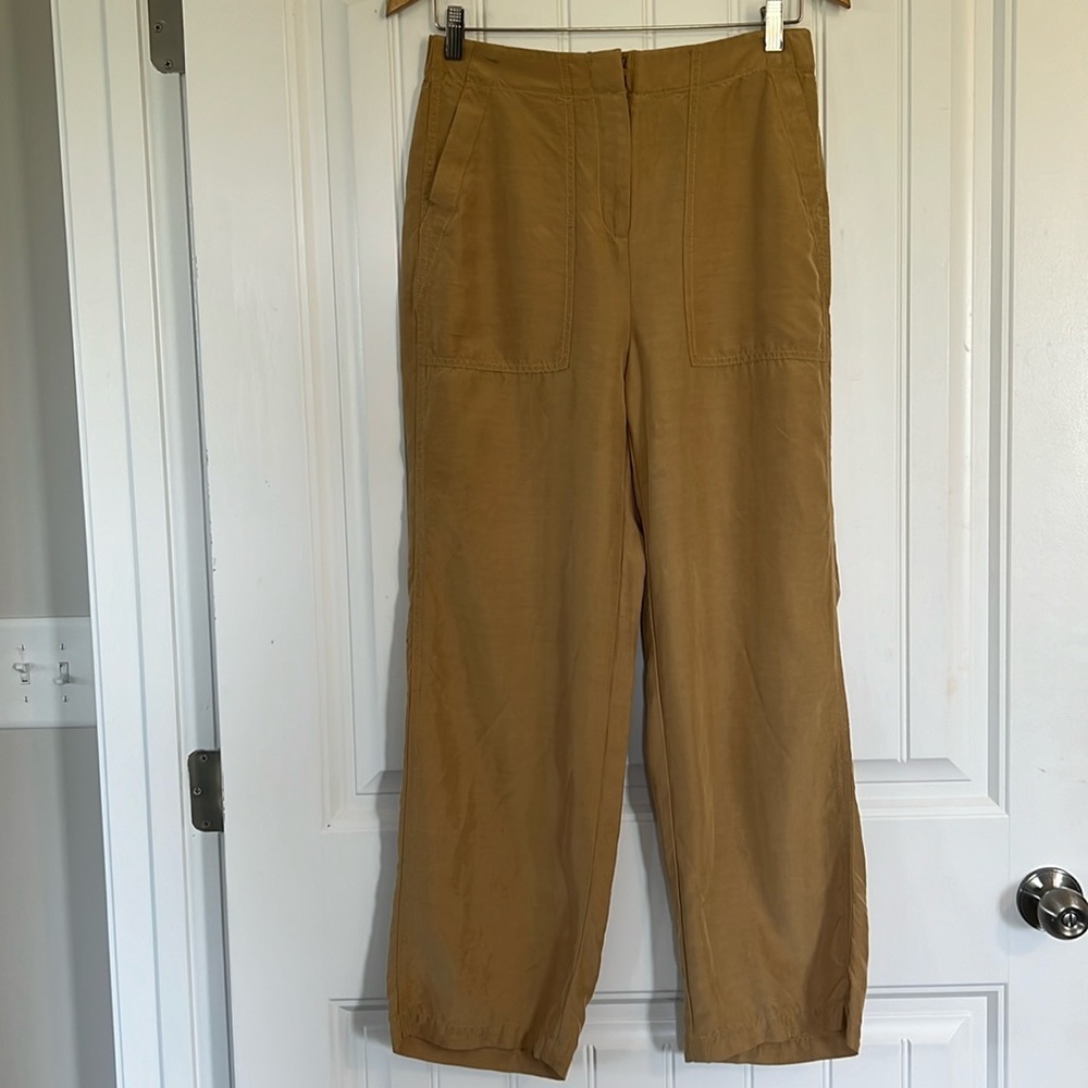 J Crew linen Blend utility Pants Size 8 new